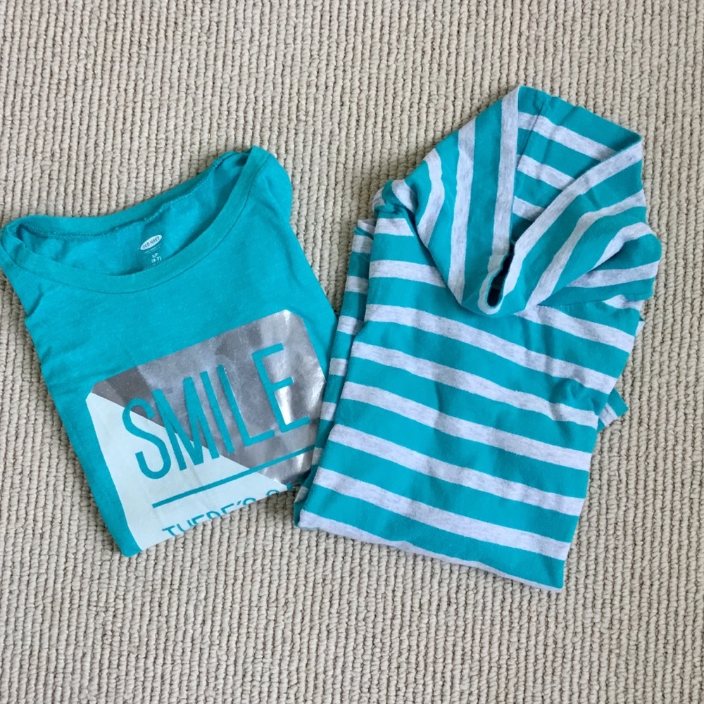 Lot of Old Navy Girls Turquoise Long Sleeves